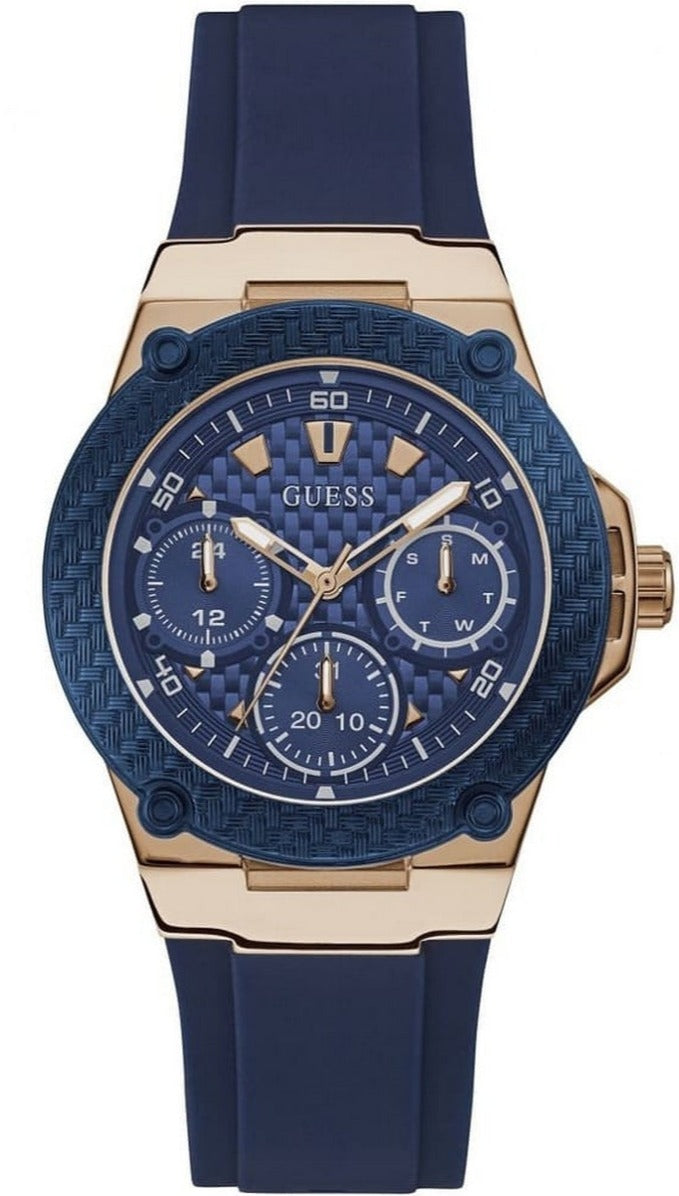 Guess Zena Blue Dial Blue Silicone Strap Watch For Women - W1094L2