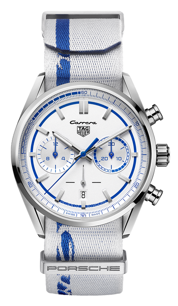 Tag Heuer Carrera Porsche RS 2.7 Automatic Chronograph White Dial White Nylon Strap Watch for Men - CBN2016.EB0275