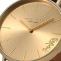 Coach Perry Gold Dial Brown Leather Strap Watch for Women - 14503331