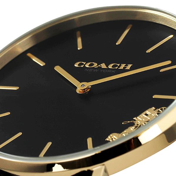 Coach Perry Black Dial Black Leather Strap Watch for Women - 14503333