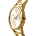 Calvin Klein Stately Silver Dial Gold Steel Strap Watch for Women - K3G23526