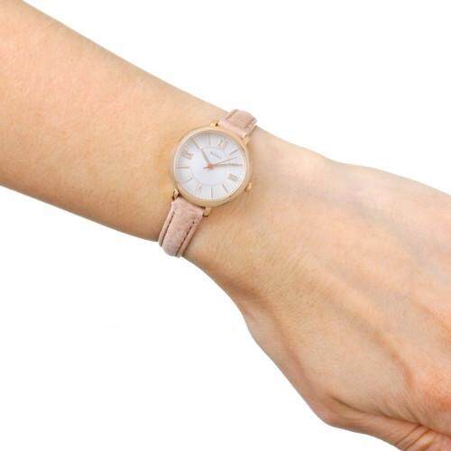 Fossil Jacqueline White Dial Sand Leather Strap Watch for Women - ES3487