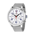 Tommy Hilfiger Jake Quartz White Dial Silver Mesh Bracelet Watch for Men - 1791233