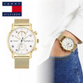 Tommy Hilfiger Kane White Dial Gold Mesh Bracelet Watch for Men - 1710403