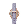 Fossil Jacqueline Purple Dial Purple Leather Strap Watch for Women - ES4814