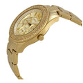 Fossil Stella Multifunction Gold Dial Gold Steel Strap Watch for Women - ES3589