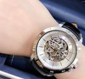 Maserati Ingegno Automatic Black Skeleton Dial Black Leather Strap Watch For Men - R8821119002