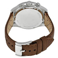 Fossil Wakefield Chronograph White Dial Brown Leather Strap Watch for Men - CH2943