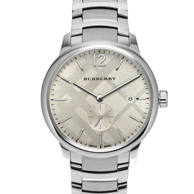 Burberry The Classic White Dial Silver Steel Strap Watch for Men - BU10004