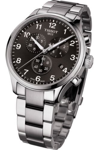 Tissot Chrono XL Quartz Asian Games Edition Black Dial Silver Steel Strap Watch For Men -  T116.617.11.057.02