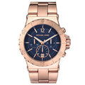 Michael Kors Bel Aire Blue Dial Rose Gold Steel Strap Watch for Women - MK5410