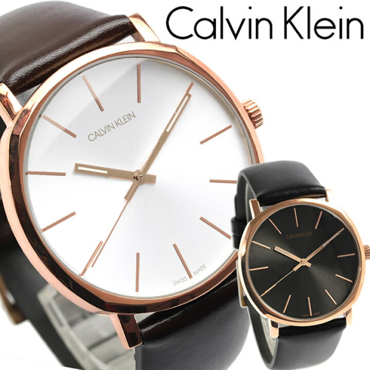 Calvin Klein Posh Black Dial Black Leather Strap Watch for Men - K8Q316C3