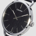 Calvin Klein Even Black Dial Black Leather Strap Watch for Women - K7B231C1