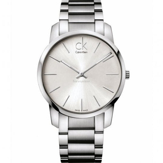 Calvin Klein City Silver Dial Silver Steel Strap Watch for Women - K2G23126