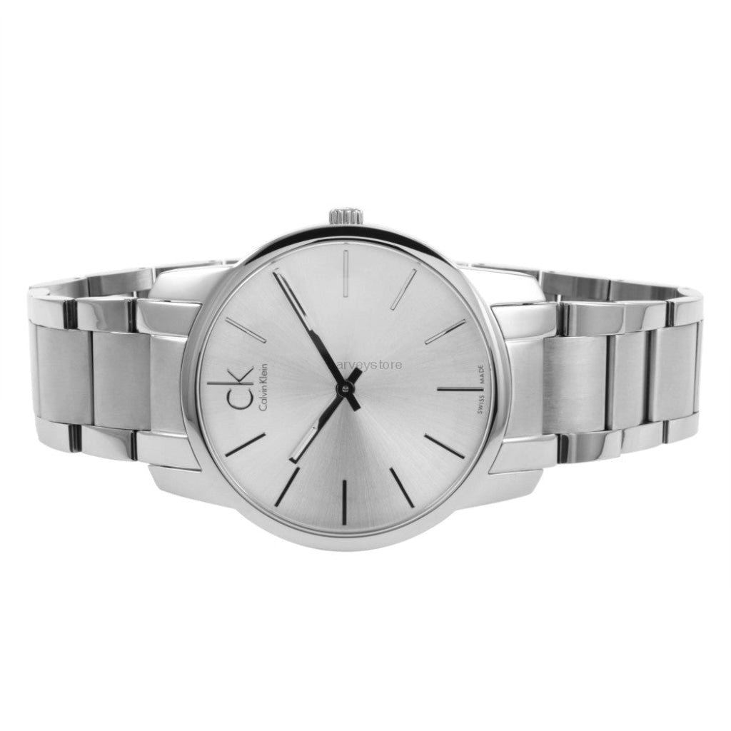 Calvin Klein City Silver Dial Silver Steel Strap Watch for Men - K2G21126