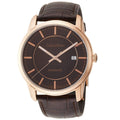 Calvin Klein Infinity Brown Dial Brown Leather Strap Watch for Men - K5S346GK