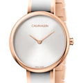 Calvin Klein Seduce Silver Dial Two Tone Steel Strap Watch for Women - K4E2N61Y