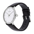 Calvin Klein High Noon Quartz White Dial Black Leather Strap Watch for Men - K8M211C6