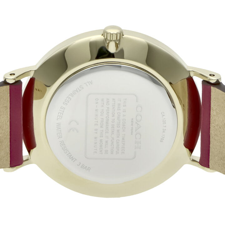 Coach Perry Red Dial Red Leather Strap Watch for Women - 14503722