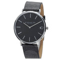 Coach Charles Black Dial Black Leather Strap Watch for Men - 14602157