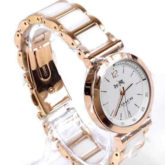 Coach Sport White Dial Two Tone Steel Strap Watch for Women - 14502463