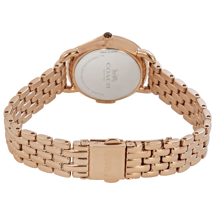 Coach Delancey White Dial Rose Gold Steel Strap Watch for Women - 14502783