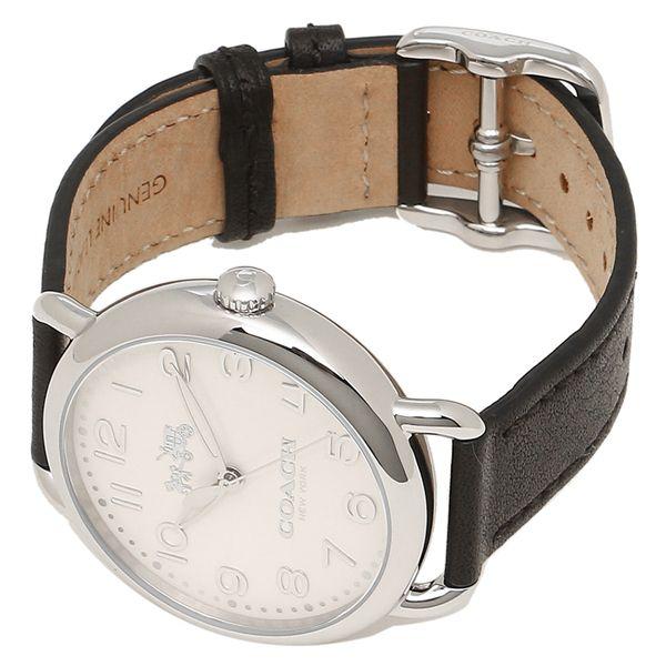 Coach Delancey White Dial Black Leather Strap Watch for Women - 14502714