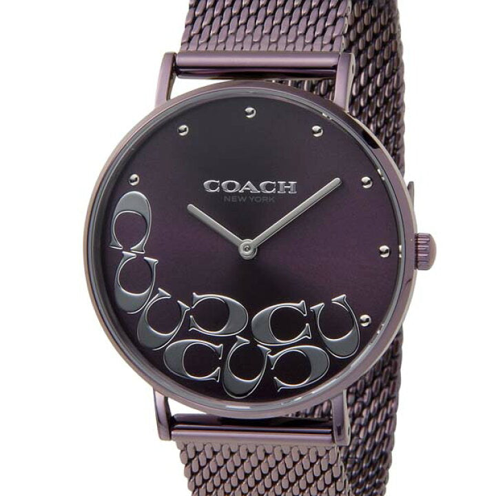 Coach Perry Purple Dial Purple Mesh Bracelet Watch for Women - 14503823