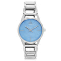 Calvin Klein Stately Mother of Pearl Blue Dial Silver Steel Strap Watch for Women - K3G2312N