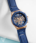 Guess Momentum Chronograph Blue Dial Blue Rubber Strap Watch for Men - GW0263G2