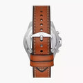 Fossil Garrett Chronograph Blue Dial Brown Leather Strap Watch for Men - FS5625