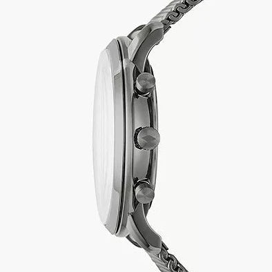 Fossil Neutra Chronograph Blue Dial Silver Mesh Bracelet Watch for Men - FS5383