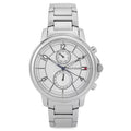 Tommy Hilfiger Claudia White Dial Silver Steel Strap Watch for Women - 1781819