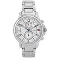 Tommy Hilfiger Claudia White Dial Silver Steel Strap Watch for Women - 1781819