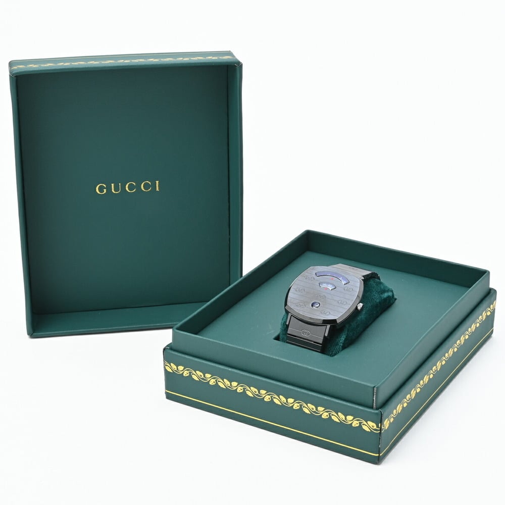 Gucci Grip Quartz Grey Dial Grey Steel Strap Watch For Men - YA157429