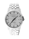 Calvin Klein Infinity Automatic Silver Dial Silver Steel Strap Watch for Men - K5S34146