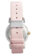 Versace V-Motif Silver Dial Pink Leather Strap Watch for Women - VERE00118