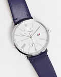 Tommy Hilfiger Jenna White Dial Blue Leather Strap Watch for Women - 1782072