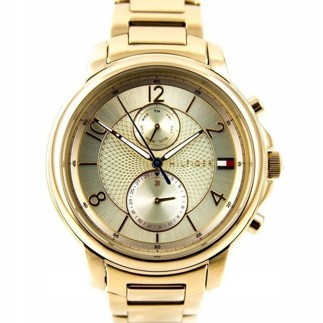 Tommy Hilfiger Claudia Gold Dial Gold Steel Strap Watch for Women - 1781821