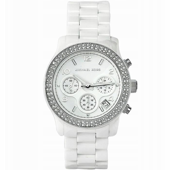 Michael Kors Runway White Dial White Steel Strap Watch for Women - MK5188