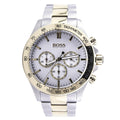 Hugo Boss Ikon Chronograph Gold Dial Two Tone Steel Strap Watch for Men - 1512960