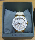 Guess Overdrive Analog White Dial White Rubber Strap Watch for Women - W10614L2