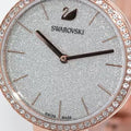 Swarovski Cosmopolitan Diamond Powder Silver Dial Rose Gold Steel Strap Watch for Women - 5517803