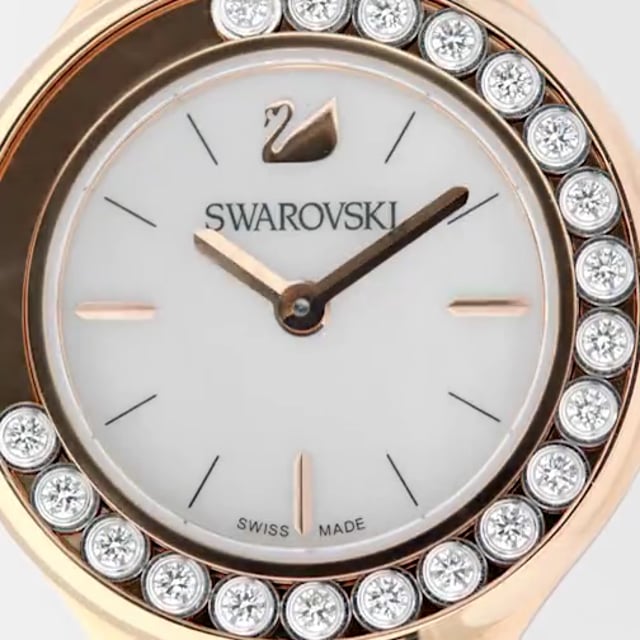 Swarovski Lovely Crystals Mother of Pearl Dial Rose Gold Steel Strap Watch for Women - 5261496