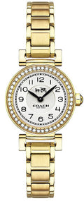 Coach Madison White Dial Gold Steel Strap Watch for Women - 14502403