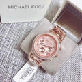 Michael Kors Runaway Rose Gold Dial Rose Gold Steel Strap Watch for Women - MK3247