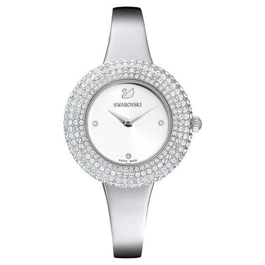 Swarovski Crystal Rose Silver Dial Silver Steel Strap Watch for Women - 5483853