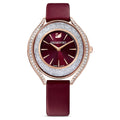 Swarovski Crystalline Crystals Aura Red Dial Red Leather Strap Watch for Women - 5558637