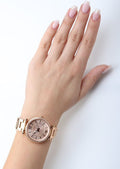 Fossil Carlie Rose Gold Dial Rose Gold Steel Strap Watch for Women - ES4301