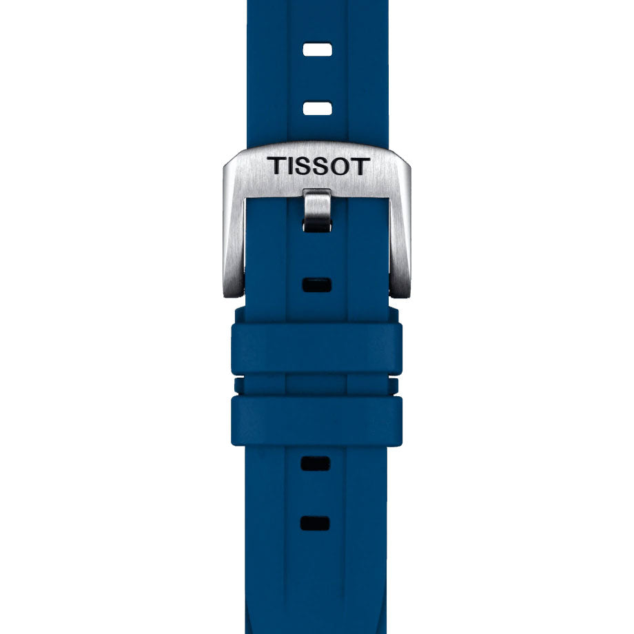 Tissot T Sport PRC 200 Chronograph Blue Rubber Strap Watch For Men - T114.417.17.047.00